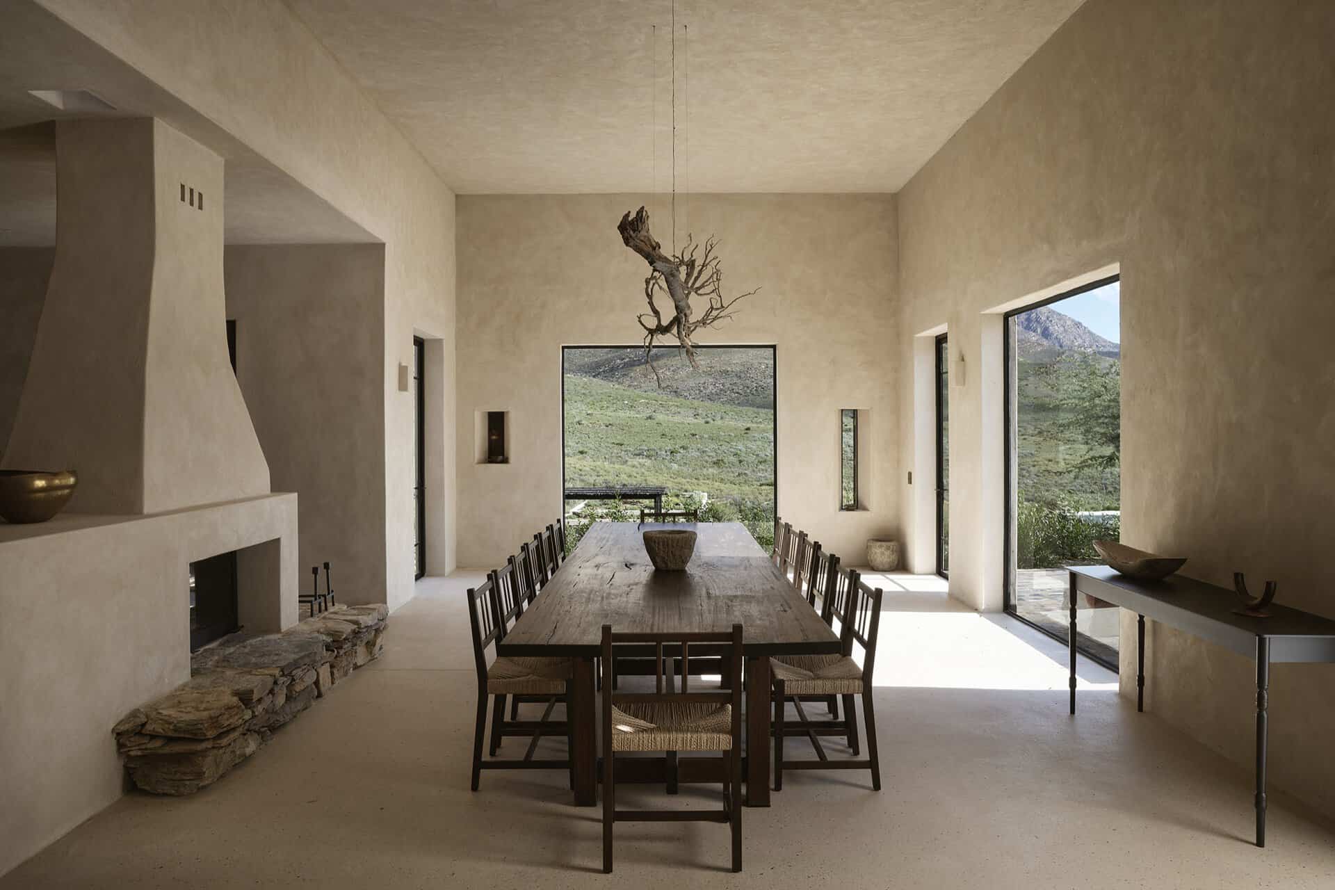 The Mura retreat seen across Klein Karoo scrub, Barrydale, South Africa